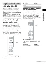 Предварительный просмотр 47 страницы Sony AVD-C700ES - 5 Dvd Changer/receiver Operating Instructions Manual