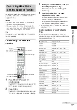 Предварительный просмотр 65 страницы Sony AVD-C700ES - 5 Dvd Changer/receiver Operating Instructions Manual