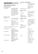 Предварительный просмотр 84 страницы Sony AVD-C700ES - 5 Dvd Changer/receiver Operating Instructions Manual