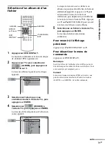 Предварительный просмотр 127 страницы Sony AVD-C700ES - 5 Dvd Changer/receiver Operating Instructions Manual