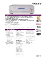 Preview for 1 page of Sony AVD-C700ES - 5 Dvd Changer/receiver Specifications