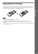 Предварительный просмотр 17 страницы Sony AVD--C70ES - 5 Dvd Changer/receiver Operating Instructions Manual