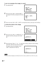 Предварительный просмотр 20 страницы Sony AVD--C70ES - 5 Dvd Changer/receiver Operating Instructions Manual