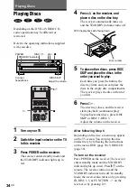 Preview for 34 page of Sony AVD--C70ES - 5 Dvd Changer/receiver Operating Instructions Manual