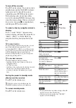 Preview for 35 page of Sony AVD--C70ES - 5 Dvd Changer/receiver Operating Instructions Manual