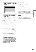 Предварительный просмотр 43 страницы Sony AVD--C70ES - 5 Dvd Changer/receiver Operating Instructions Manual