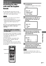 Preview for 67 page of Sony AVD--C70ES - 5 Dvd Changer/receiver Operating Instructions Manual