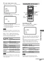 Preview for 69 page of Sony AVD--C70ES - 5 Dvd Changer/receiver Operating Instructions Manual