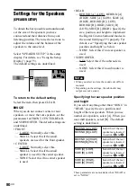 Preview for 80 page of Sony AVD--C70ES - 5 Dvd Changer/receiver Operating Instructions Manual