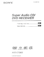 Sony AVD-C70ES Operation Instruction Manual предпросмотр