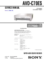 Sony AVD-C70ES Service Manual предпросмотр