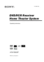 Предварительный просмотр 1 страницы Sony AVD-K700P - Dvd Changer / Receiver Operating Instructions Manual