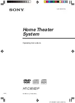 Предварительный просмотр 1 страницы Sony AVD-K800P - 5 Dvd Changer/receiver Operating Instructions Manual