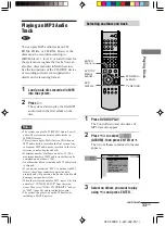 Предварительный просмотр 33 страницы Sony AVD-K800P - 5 Dvd Changer/receiver Operating Instructions Manual