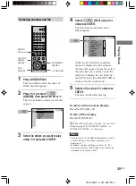 Предварительный просмотр 35 страницы Sony AVD-K800P - 5 Dvd Changer/receiver Operating Instructions Manual