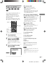 Предварительный просмотр 39 страницы Sony AVD-K800P - 5 Dvd Changer/receiver Operating Instructions Manual