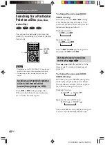 Предварительный просмотр 40 страницы Sony AVD-K800P - 5 Dvd Changer/receiver Operating Instructions Manual