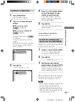 Предварительный просмотр 43 страницы Sony AVD-K800P - 5 Dvd Changer/receiver Operating Instructions Manual