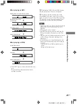 Предварительный просмотр 45 страницы Sony AVD-K800P - 5 Dvd Changer/receiver Operating Instructions Manual