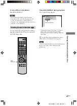 Предварительный просмотр 47 страницы Sony AVD-K800P - 5 Dvd Changer/receiver Operating Instructions Manual