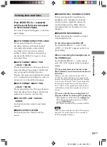 Предварительный просмотр 51 страницы Sony AVD-K800P - 5 Dvd Changer/receiver Operating Instructions Manual