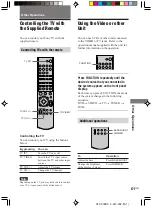 Предварительный просмотр 61 страницы Sony AVD-K800P - 5 Dvd Changer/receiver Operating Instructions Manual