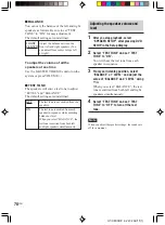 Предварительный просмотр 70 страницы Sony AVD-K800P - 5 Dvd Changer/receiver Operating Instructions Manual