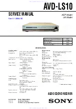 Sony AVD-LS10 Service Manual preview