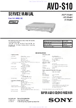 Sony AVD-S10 Service Manual предпросмотр