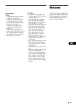 Preview for 3 page of Sony AVD-S50 Operating Instructions Manual