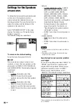 Preview for 70 page of Sony AVD-S50 Operating Instructions Manual