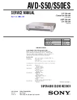 Предварительный просмотр 1 страницы Sony AVD-S50 Service Manual