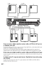 Предварительный просмотр 20 страницы Sony AVD-S500ES - Dvd Player/receiver Operating Instructions Manual