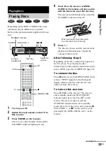 Предварительный просмотр 23 страницы Sony AVD-S500ES - Dvd Player/receiver Operating Instructions Manual