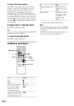 Предварительный просмотр 24 страницы Sony AVD-S500ES - Dvd Player/receiver Operating Instructions Manual