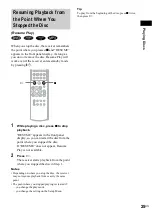 Предварительный просмотр 25 страницы Sony AVD-S500ES - Dvd Player/receiver Operating Instructions Manual