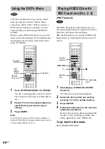 Предварительный просмотр 26 страницы Sony AVD-S500ES - Dvd Player/receiver Operating Instructions Manual