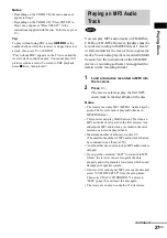 Предварительный просмотр 27 страницы Sony AVD-S500ES - Dvd Player/receiver Operating Instructions Manual