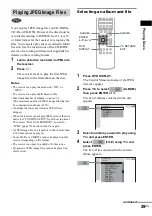 Предварительный просмотр 29 страницы Sony AVD-S500ES - Dvd Player/receiver Operating Instructions Manual