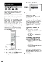 Предварительный просмотр 42 страницы Sony AVD-S500ES - Dvd Player/receiver Operating Instructions Manual