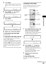 Предварительный просмотр 63 страницы Sony AVD-S500ES - Dvd Player/receiver Operating Instructions Manual