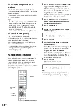 Предварительный просмотр 64 страницы Sony AVD-S500ES - Dvd Player/receiver Operating Instructions Manual