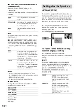 Предварительный просмотр 70 страницы Sony AVD-S500ES - Dvd Player/receiver Operating Instructions Manual