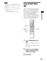 Предварительный просмотр 33 страницы Sony AVD-S50ES - Single Disc Dvd/sacd™/cd Receiver Operating Instructions Manual