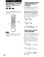 Предварительный просмотр 40 страницы Sony AVD-S50ES - Single Disc Dvd/sacd™/cd Receiver Operating Instructions Manual