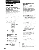 Предварительный просмотр 46 страницы Sony AVD-S50ES - Single Disc Dvd/sacd™/cd Receiver Operating Instructions Manual