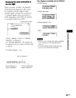 Предварительный просмотр 47 страницы Sony AVD-S50ES - Single Disc Dvd/sacd™/cd Receiver Operating Instructions Manual