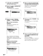 Предварительный просмотр 56 страницы Sony AVD-S50ES - Single Disc Dvd/sacd™/cd Receiver Operating Instructions Manual