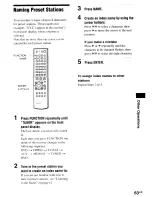 Предварительный просмотр 63 страницы Sony AVD-S50ES - Single Disc Dvd/sacd™/cd Receiver Operating Instructions Manual