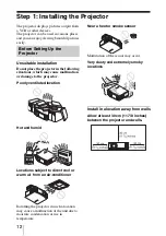 Предварительный просмотр 12 страницы Sony AW10 - VPL - LCD Projector Operating Instructions Manual